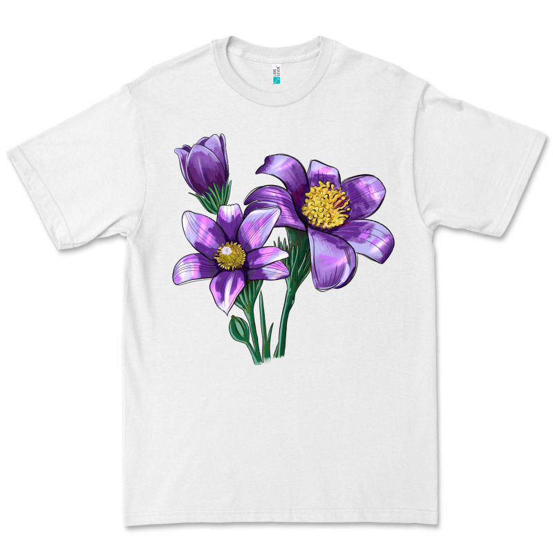 Pasque Flower Illustrations Premium Tee by LillyAllenDesigns | Teevron