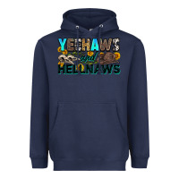 Navy yeehaws and hellnaws Heavyweight Hoodie - Zillion Design Studio