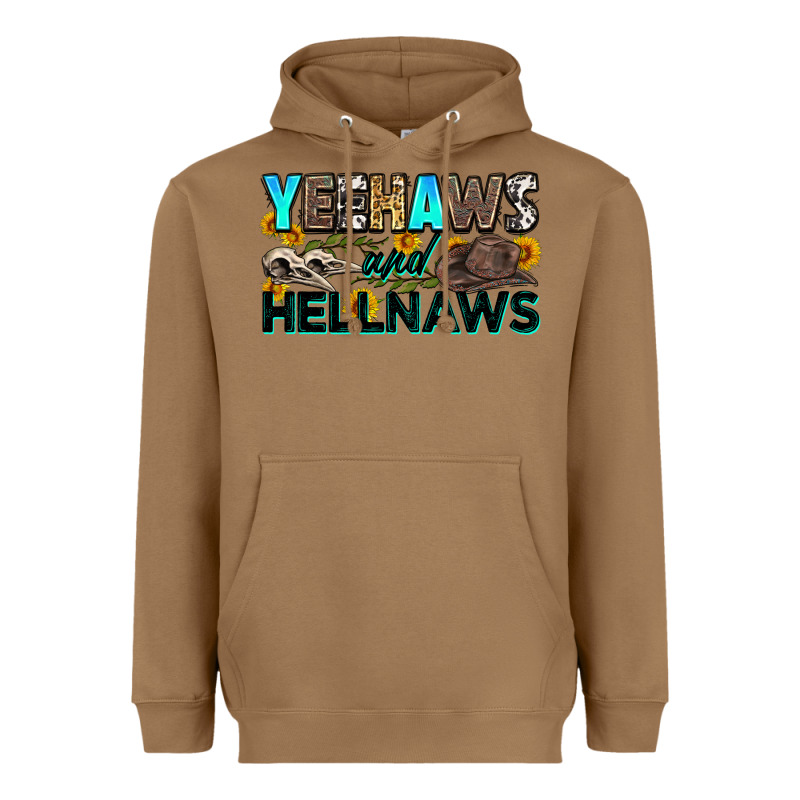 Yeehaws And Hellnaws Heavyweight Hoodie by Zillion Design Studio | Teevron