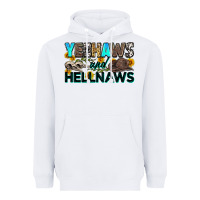 White yeehaws and hellnaws Heavyweight Hoodie - Zillion Design Studio