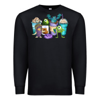 Black cartoon characters coffee cups Premium Sweatshirt - Zillion Design Studio