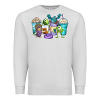 Dove Grey cartoon characters coffee cups Premium Sweatshirt - Zillion Design Studio