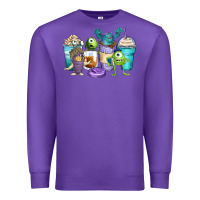 Purple cartoon characters coffee cups Premium Sweatshirt - Zillion Design Studio