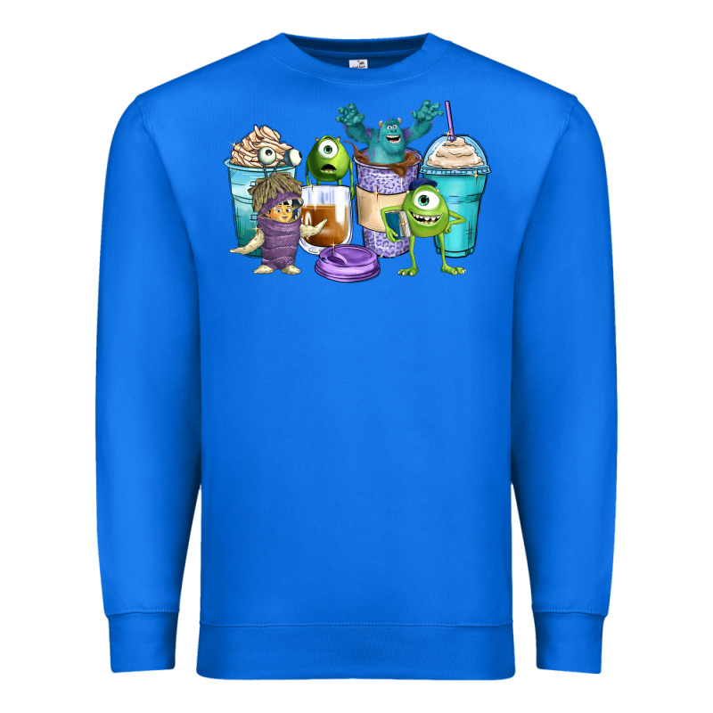 Cartoon Characters Coffee Cups Premium Sweatshirt by Zillion Design Studio | Teevron