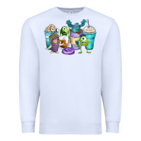 White cartoon characters coffee cups Premium Sweatshirt - Zillion Design Studio