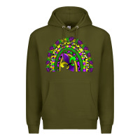 Army Green mardi gras rainbow Premium Hoodie - AdoDesignShop