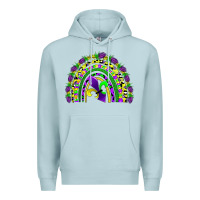 Blue Mist mardi gras rainbow Premium Hoodie - AdoDesignShop