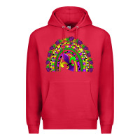 Cardinal mardi gras rainbow Premium Hoodie - AdoDesignShop