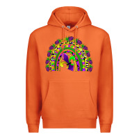 Carrot mardi gras rainbow Premium Hoodie - AdoDesignShop