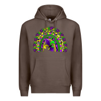 Coffee mardi gras rainbow Premium Hoodie - AdoDesignShop