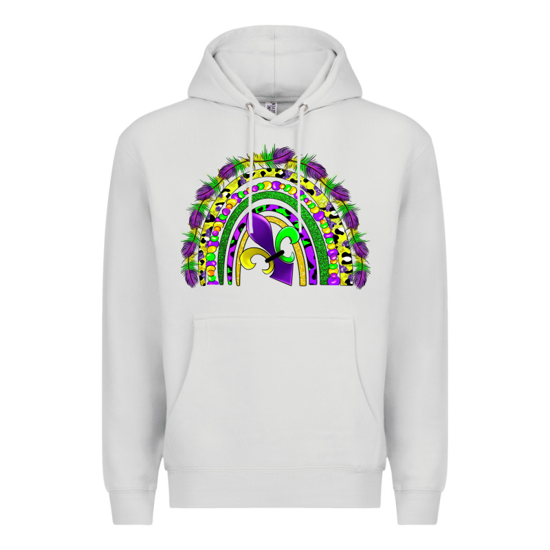 Mardi Gras Rainbow Premium Hoodie by AdoDesignShop | Teevron