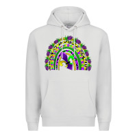 Dove Grey mardi gras rainbow Premium Hoodie - AdoDesignShop