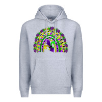 Heather Grey mardi gras rainbow Premium Hoodie - AdoDesignShop
