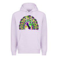 Lilac mardi gras rainbow Premium Hoodie - AdoDesignShop