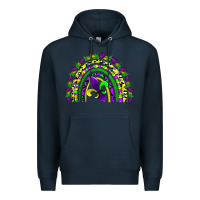 Navy mardi gras rainbow Premium Hoodie - AdoDesignShop