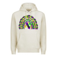 Oatmeal Heather mardi gras rainbow Premium Hoodie - AdoDesignShop
