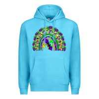 Ocean Blue mardi gras rainbow Premium Hoodie - AdoDesignShop