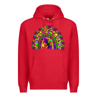 Red mardi gras rainbow Premium Hoodie - AdoDesignShop