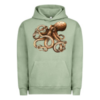 Pigment Oil Green octopus Urban Hoodie - LillyAllenDesigns