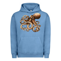 Pigment Pebble Blue octopus Urban Hoodie - LillyAllenDesigns