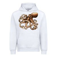 White octopus Urban Hoodie - LillyAllenDesigns