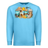 Ocean Blue chicken coffee cups Premium Sweatshirt - Zillion Design Studio