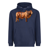 Navy brahman bull Heavyweight Hoodie - RanaPortraitStore