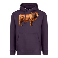 Plum brahman bull Heavyweight Hoodie - RanaPortraitStore