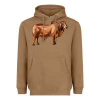 Toasted Coconut brahman bull Heavyweight Hoodie - RanaPortraitStore