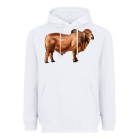 White brahman bull Heavyweight Hoodie - RanaPortraitStore