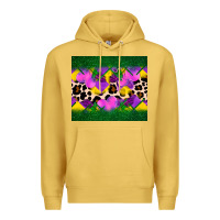Antique Gold mardi gras Leopard and heart Premium Hoodie - AdoDesignShop