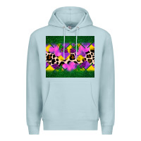 Blue Mist mardi gras Leopard and heart Premium Hoodie - AdoDesignShop