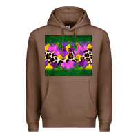 Chestnut mardi gras Leopard and heart Premium Hoodie - AdoDesignShop