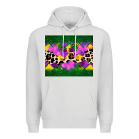 Dove Grey mardi gras Leopard and heart Premium Hoodie - AdoDesignShop
