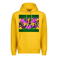 Lemon mardi gras Leopard and heart Premium Hoodie - AdoDesignShop
