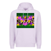 Lilac mardi gras Leopard and heart Premium Hoodie - AdoDesignShop