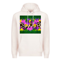 Pale Pink mardi gras Leopard and heart Premium Hoodie - AdoDesignShop