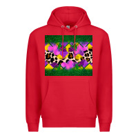 Red mardi gras Leopard and heart Premium Hoodie - AdoDesignShop