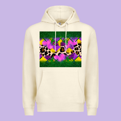Mardi Gras Leopard And Heart Premium Hoodie Designed By Adodesignshop