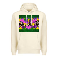 Sandshell mardi gras Leopard and heart Premium Hoodie - AdoDesignShop