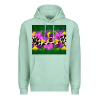 Seafoam mardi gras Leopard and heart Premium Hoodie - AdoDesignShop