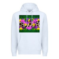 White mardi gras Leopard and heart Premium Hoodie - AdoDesignShop
