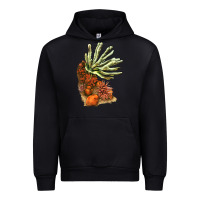 Black Coral Reef Urban Hoodie - LillyAllenDesigns