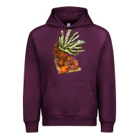 Mauve Wine Coral Reef Urban Hoodie - LillyAllenDesigns