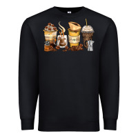 Black coffee cups Premium Sweatshirt - Zillion Design Studio