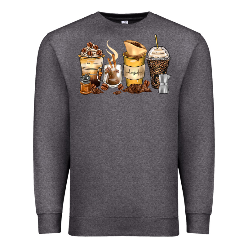 Coffee Cups Premium Sweatshirt by Zillion Design Studio | Teevron