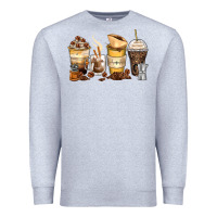 Heather Grey coffee cups Premium Sweatshirt - Zillion Design Studio