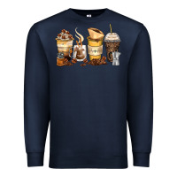 Navy coffee cups Premium Sweatshirt - Zillion Design Studio