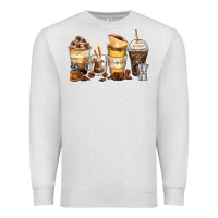 Oatmeal Heather coffee cups Premium Sweatshirt - Zillion Design Studio