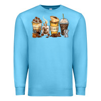 Ocean Blue coffee cups Premium Sweatshirt - Zillion Design Studio